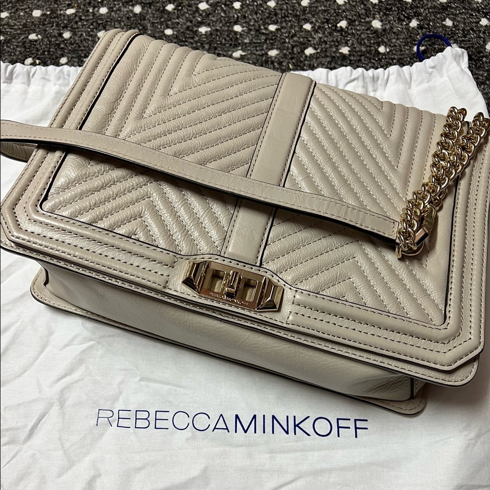 EUC Rebecca Minkoff Chevron Quilted Jumbo Love Crossbody